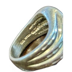 Vintage WM Co Wheeler Sterling Silver Wave Ring Southwestern Modernist Sz 5.25