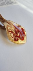 Vintage VTG Signed Venetian Murano Glass Necklace Peandant Jewelry