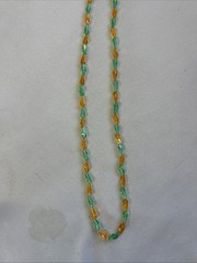 Vintage 1960s Plastic Bead Necklace Lot (5) Signed Hong Kong MCM Melon Beads