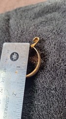 Vintage Hinge Clip on Gold Plate Metal – Wide Hoop Earrings