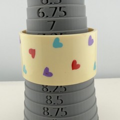 Vintage 80s Acrylic Bangle Bracelet Hearts Wide Chunky Stackable 90s READ