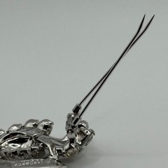 Vintage Eisenberg Original Fur Clip Sterling Silver Rhinestone Signed
