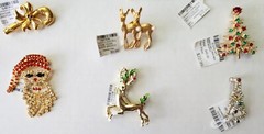 21 pc CHRISTMAS JEWELRY LOT BROOCH EARRINGS RHINESTONE GERRY’S, Louis Guisti, AK