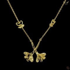 Lab Created Diamond 0.54ct Pendant Necklace Yellow Gold Plated Gift