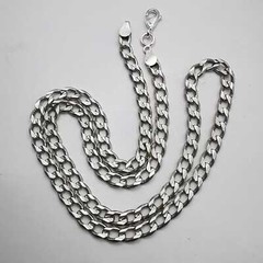 Vintage 925 Sterling Silver 21.3″ Curb Chain Necklace 25.22g Unisex Adult