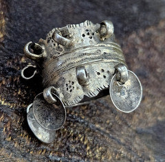 VTG Sterling Silver Bedouin Style Dangle Ring SS Sz 11.75 8.2g Repair