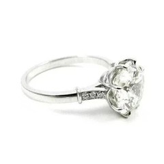 Round Cut Lab Created Diamond 14K White Gold FN Engagement Women’s Ring
