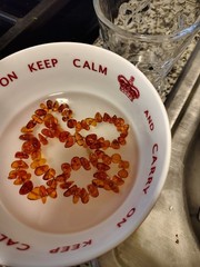VTG Baltic Amber Nugget Necklace 26″ Hand Knotted Cognac Honey Graduated 32.5g