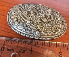 Viking Brooch, 2 3/8 In By 1 1/2 In, Zinc Alloy