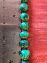 Necklace 24-inch length Malachite 4.0 mm -14.0 mm GRADUATED Bead Strand
