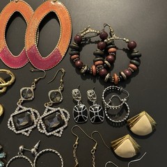 Mixed Lot of 20 Earrings Multicolor Mixed Metals Rhinestones Vintage