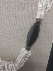 Unique RETIRED Silpada 925 Sterling Silver White Beaded Multi-strand Necklace