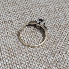 Vintage 14K Two-Tone Gold Diamond Illusion Ring Art Deco Size 5 1.73g LS