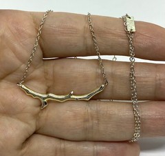 Vintage Sterling Silver Love Joy Branch Necklace 16” 3.51g