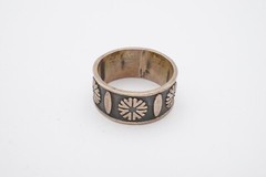 Vintage Sterling Silver 925 Ring Band Size 7.5 9mm