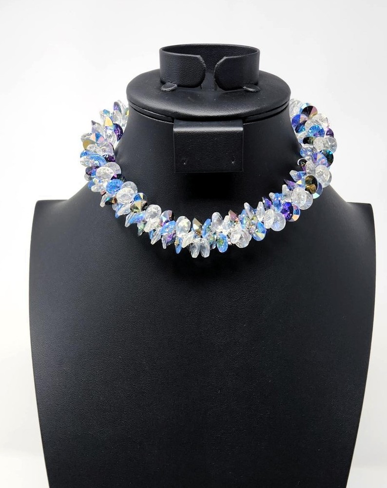 Vintage Vendome Austrian Aurora Borealis Crystal Rhinestone Cluster