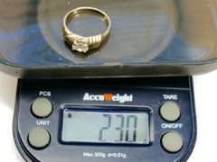 sz 5.50 Vintage Sterling Silver 925 Clear Lab Faceted Oval Patina 2.30g