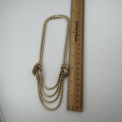 Antique Art Deco 12k Yellow Gold Filled Snake Chain Choker Necklace Bigney 1930s