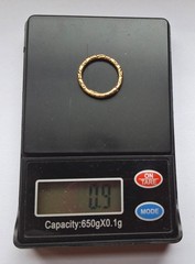 Large Antique Gold Filled SPLIT RING 17.3or Albertina Watch FOB Finding #2
