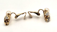 Vintage Sparkling Fancy Clip-On Earrings Gold/Silver Tone 1960s-1980s