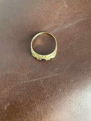 Antique 18ct gold sapphire and diamond ring Size 7.75