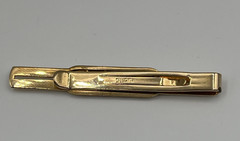 Vintage Swank Chain Link Tie Clip Gold Tone Formal Textured MCM