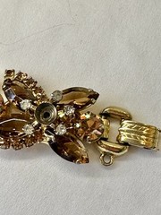 Documented Juliana D&E Book Pieces Topaz Rhinestone Parure Necklace Bracelet Set