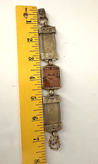 MAXIMAL ART John AMOUR Gold Tone Mesh Panel Bracelet Vintage 1990’s Romantic