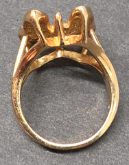 Vintage 18kt GF Gold Filled 3D Butterfly Simulated Diamond Ring size 7