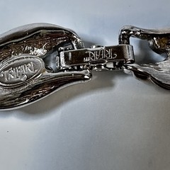Vintage Trifari Necklace Textured Silver Tone Choker Collar 15 inch