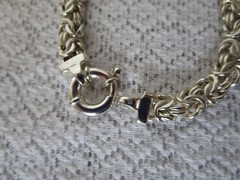Vintage Sterling Silver Byzantine Bracelet 7.5” Long Italy M – Milor VGC