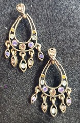 Mixed Lot Of 5 Pairs Stud Vintage Earrings Various Styles and colors