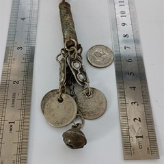 Vintage Tribal Ottoman Coin Necklace Ethnic Boho Statement Lariat Long Fringe