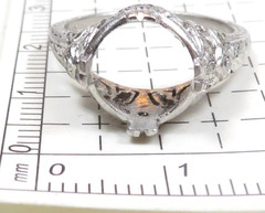 Antique 1920’s Mounting Engagement Platinum Hold 8.5MM-9MM Ring Size 6.25 UK-M