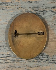 Rare 1920s Vintage Art Deco Lady With Hat Pinback Button