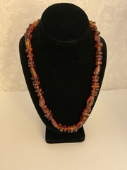 VTG Polished Baltic Amber Alternating Irregular Cognac Beads 22”Necklace 38g