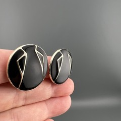 Vintage Art Deco Clip Earrings Lot of 3 Silver Tone Cut Steel Western Germany