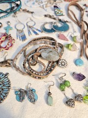 50 Pc Southwest Jewelry Turquoise Amethyst Labradorite Larimar Rhodonite Jasper