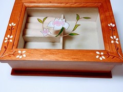 Jewelry Trinket Hinged Box W/ 8 Piece Jewelry Lot Vintage Modern Costume