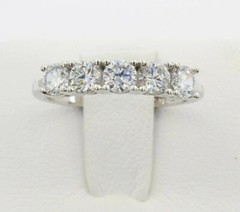 Art Deco Style Round 1.5Ct Lab Created Diamond 925 Silver Wedding Band Ring
