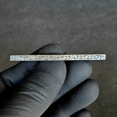 Antique Sterling Silver Engraved Bar Brooch Link & Angell L&A Pre 1915