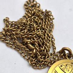 Vintage 1/20 12K GF Photo Locket Necklace 18 in 15mm Pendant