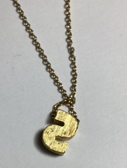 VINTAGE SIGNED AVON INITIAL “S” NECKLACE 20” ADJUSTABLE LENGTH GOLDTONE PRETTY