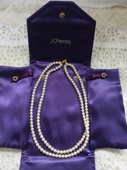 Vintage JC Penny Faux Pearl Double Strand Necklace