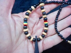 Vintage 1980’s Black Wooden Tribal Casual Necklace