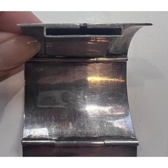 Vintage Siam Sterling Silver Niello Bracelet 6 Goddess Panels Mid Century Thai