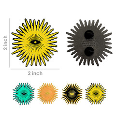Large Sun Enamel Pin – Valentine Gift for Loved One, I Love You Sun Pin