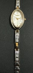 Vintage Elgin Thin Bracelet With 12 Stones Luxury Women’s Watch.