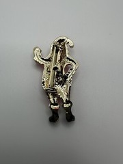 Vintage Enamel Santa Christmas Brooch 4.5cm BB4