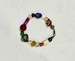 VTG Bracelet Art Glass, Cloisonné , Beads From Around The World… Statement Piece